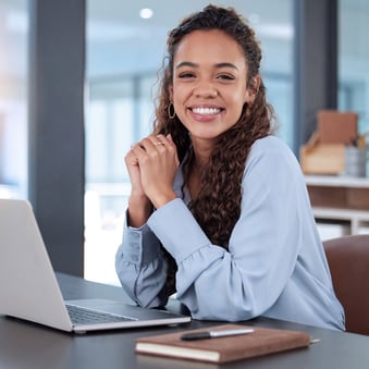 Woman sitting at desk