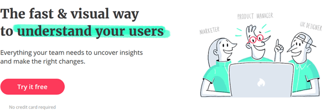 HotJar's homepage