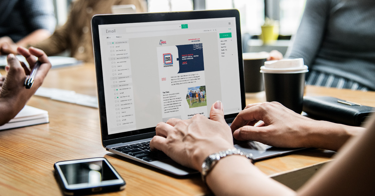 mockup of an email created in hubspot and scheduled for automated send