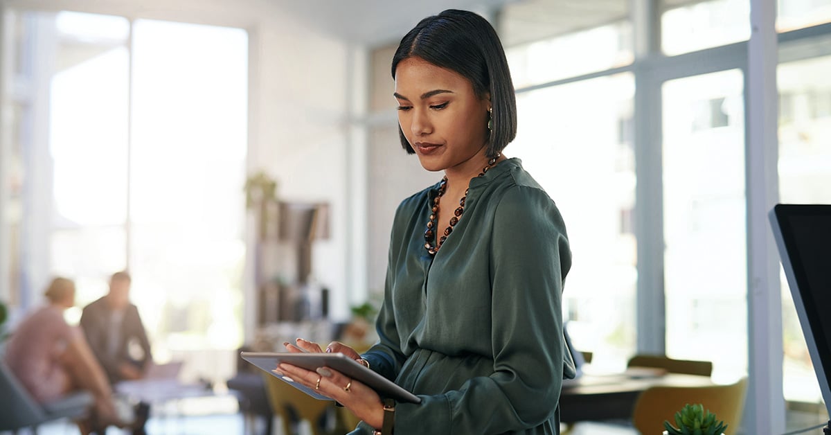 Marketing employee using ChatGPT