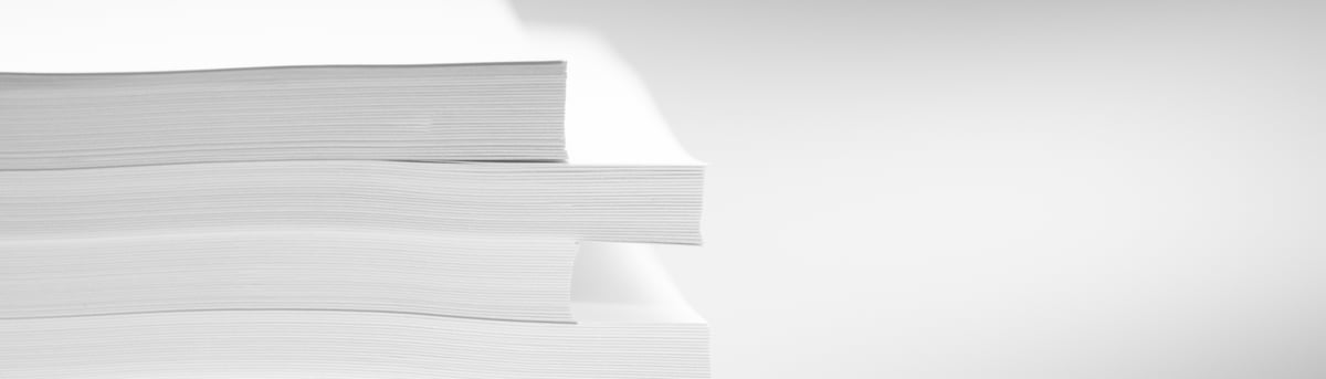 Stack of white printer paper.