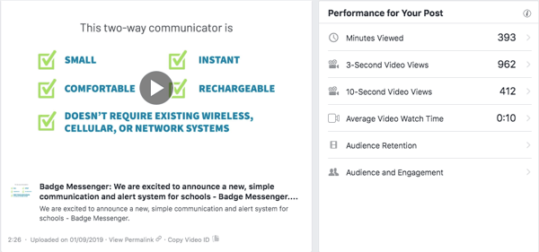 Badge Messenger Facebook Video Views