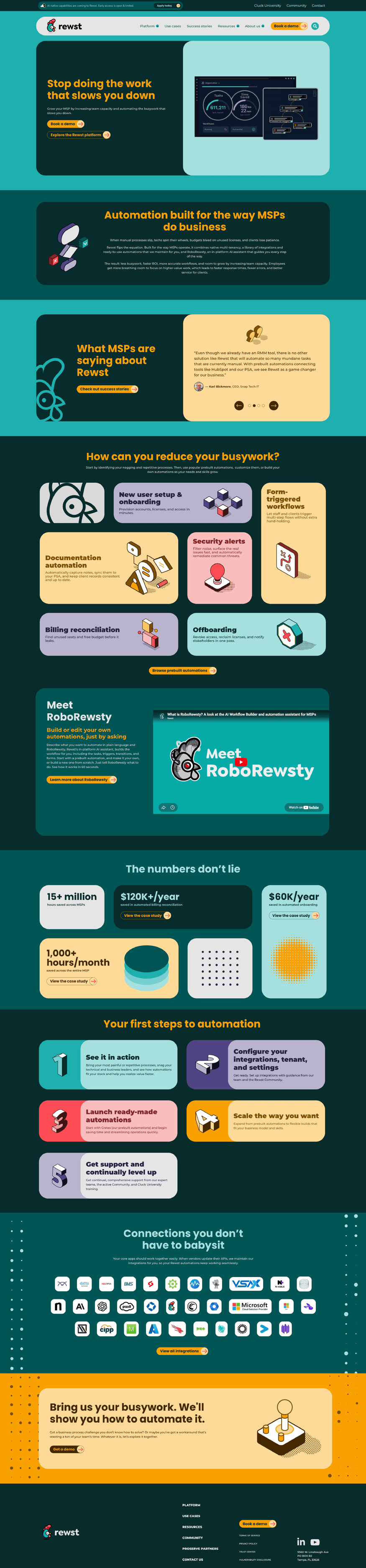 Rewst-website home page full scroll.
