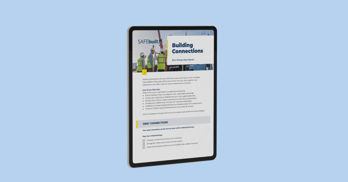 Building Connections offer on a tablet