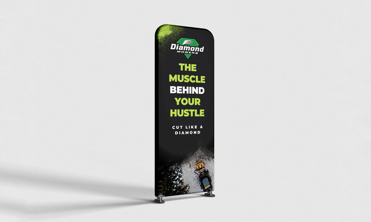 Diamond Mower signage banner