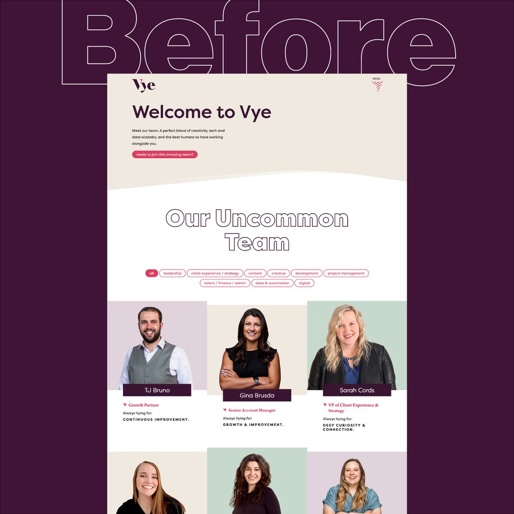 Vye old team page