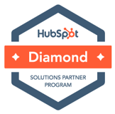 HubSpot Diamond Solutions Partner Program badge.