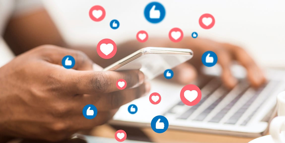 video social media engagement on phone