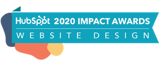 HubSpot 2020 Impact Awards for Website Design badge.