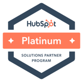HubSpot Platinum badge for solutions partner program.
