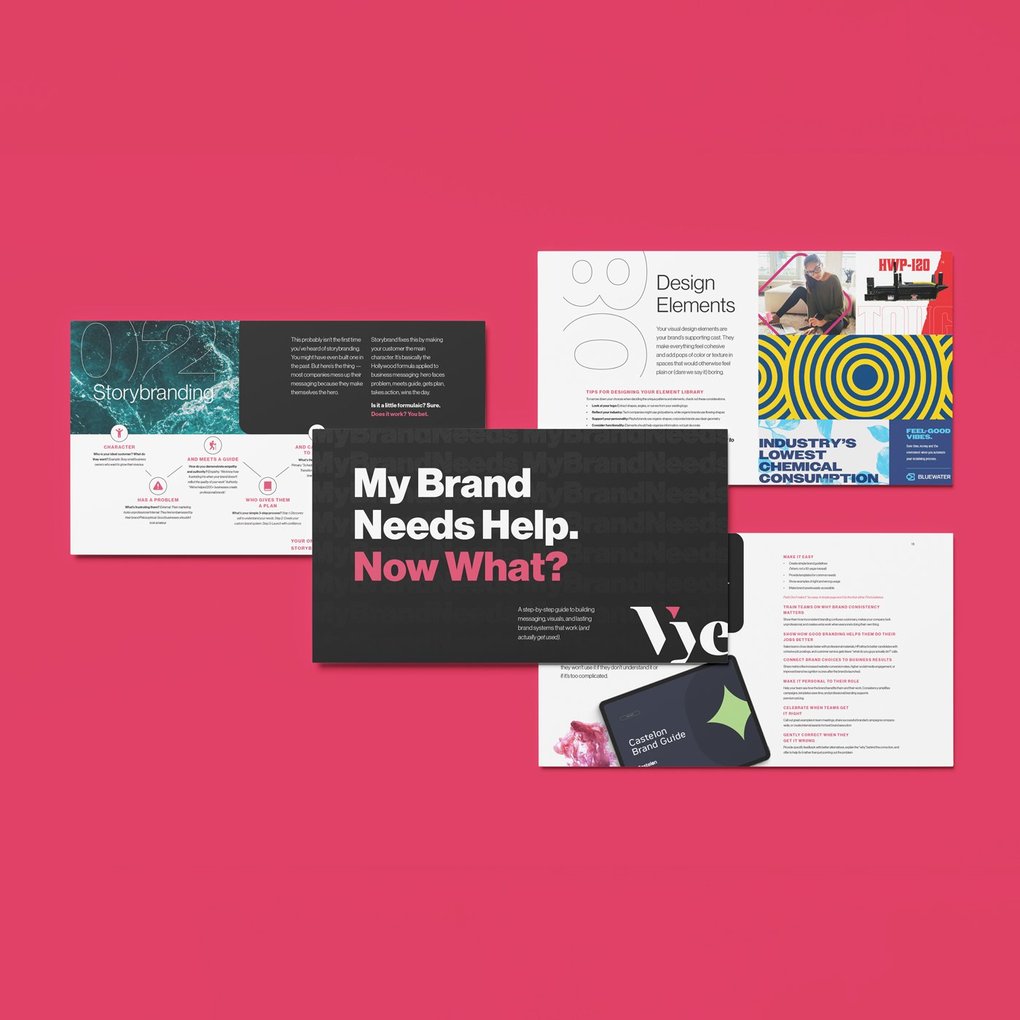 Brand Kit preview on pink