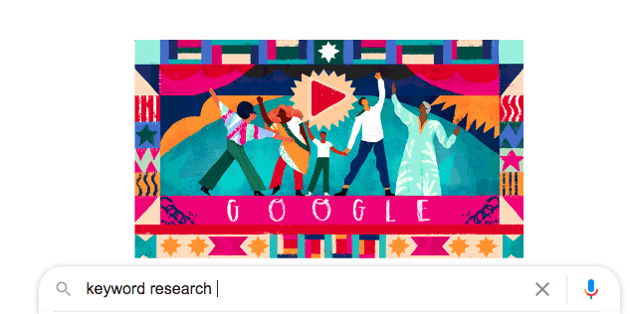 Google search bar depiction 
