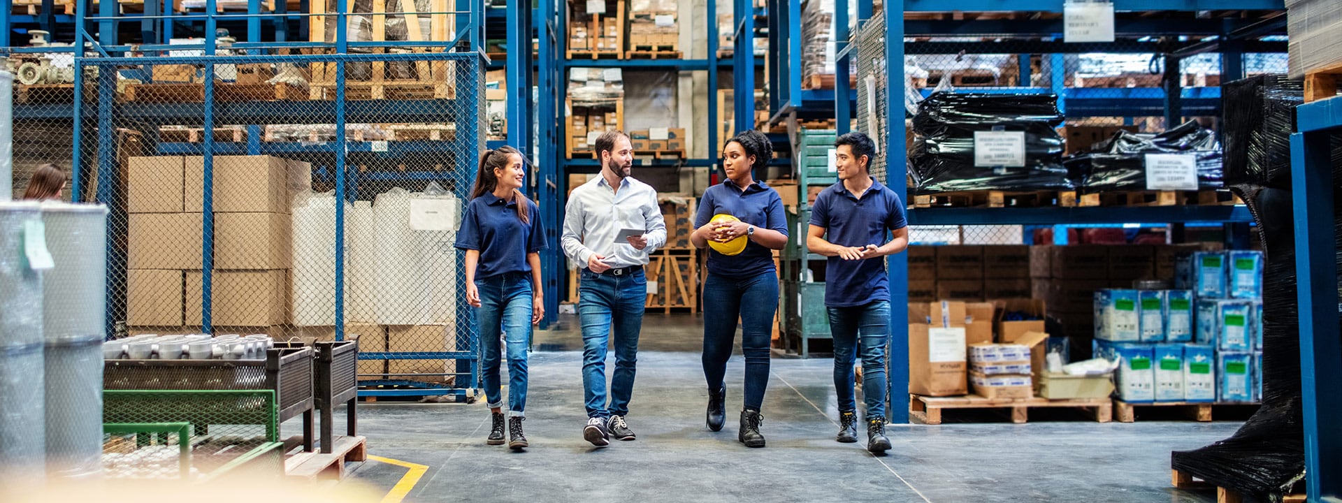 employees in warehouse