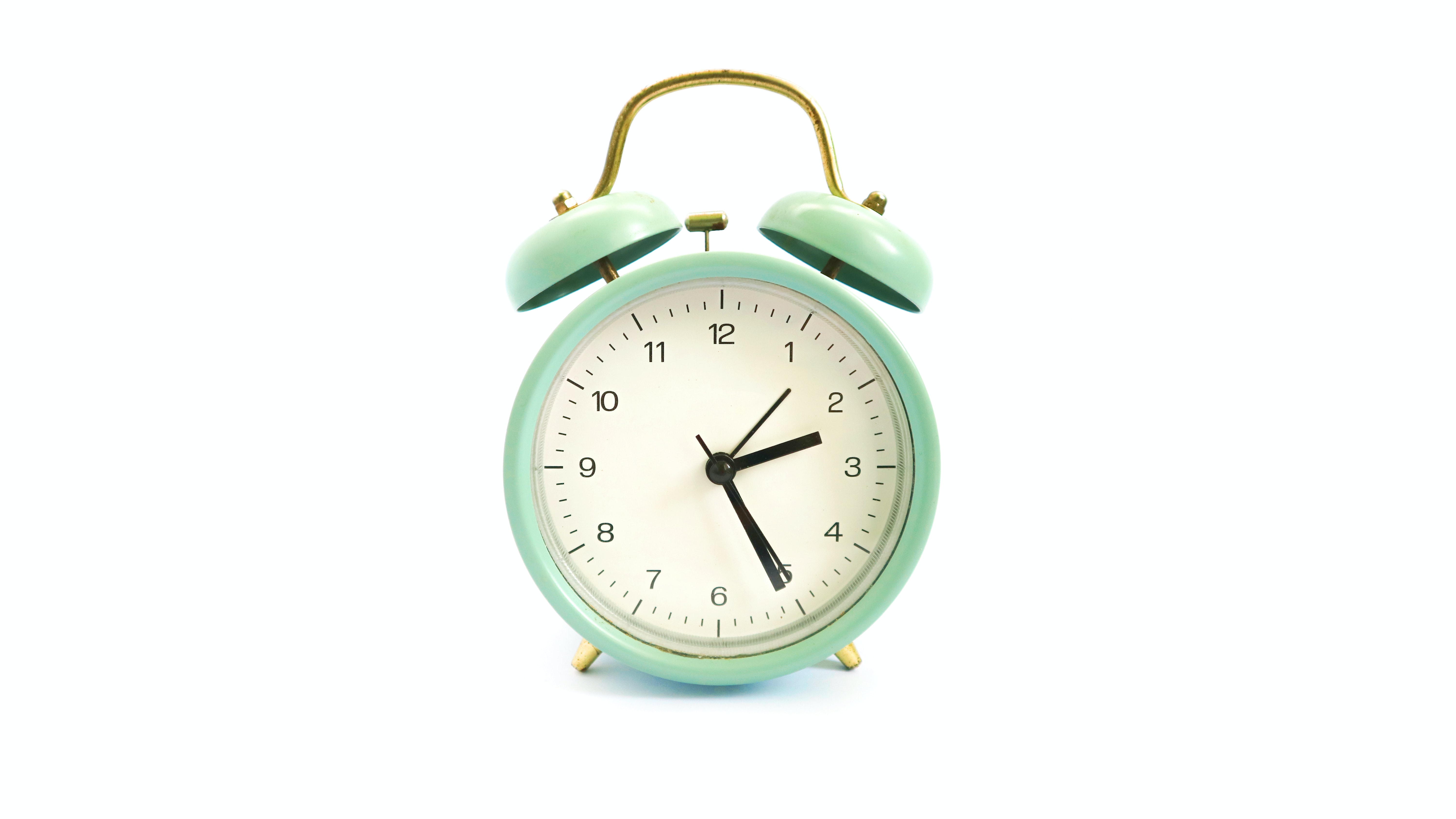 mint green alarm clock