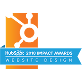 HubSpot 2018 Impact Awards badge for Website Design.