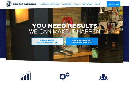 Leighton Interactive Homepage After Leighton Interactive Homepage After